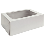 O'Creme White Rectangular Cake Box, 14" x 10" x 5" - Pack of 5