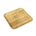 Wilmax WL-771017/A Square Bamboo Plate 4" x 4" (10 cm x 10 cm), Case of 12