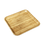 Wilmax WL-771020/A Square Bamboo Plate 7" x 7" (17.5 cm x 17.5 cm), Case of 12