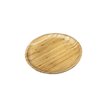 Wilmax WL-771028/A Round Bamboo Plate 4" (10 cm) Diameter, Case of 12