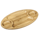 Wilmax WL-771040/A Bamboo 3 Section Platter 16" x 9" (40.5 CM x 23 CM)