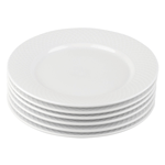 Wilmax WL-880100/A Fine Porcelain Dessert Plate 8" Diameter (20 Cm), Pack of 6