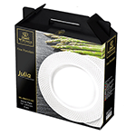 Wilmax WL-880101/6C Fine Porcelain Dinner Plate 10" (25.5 Cm), Set of 6 in Gift Box
