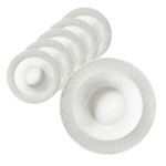 Wilmax WL-880102/A Round Porcelain Deep Plate 9" (22.5 cm) Diameter, 6 Pieces