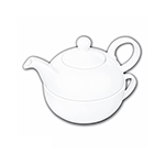 Wilmax WL-994048 / AB Fine Porcelain Set, Teapot 13 Oz (375 ml) & Cup 11 Oz (340 ml)