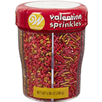 Wilton 6-Cell Metallic Valentine's Day Sprinkle Mix, 6.98 oz.