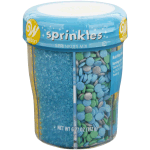 Wilton Blue, Yellow, and Teal Sprinkle Mix, 6.77 oz.