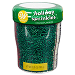 Wilton Christmas Jimmies Sprinkles, 3 Cell, 6.35 oz.