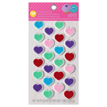 Wilton Confetti Heart Icing Decorations, Pack of 24