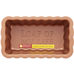 Wilton Copper Scalloped Loaf Pan with Words, 8"
