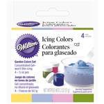 Wilton Food Color Icing Garden Tone Colors. Four 1/2 oz. Jars