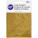 Wilton Gold Foil Wrapper, 4" x 4" - Pack of 50
