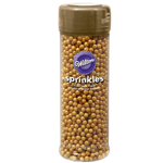 Wilton Gold Sugar Pearls, 5 oz.