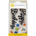 Wilton Happy Birthday  Cake Topper, Royal Icing Decorations, Pack of 15