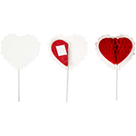 Wilton 'Heart Honeycomb' Cupcake Toppers, Pack of 12