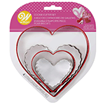 Wilton Heart Metal Cookie Cutter Set - 4 Cutters