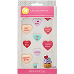 Wilton Hearts Royal Icing Decorations, Pack of 12