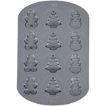 Wilton Holiday Shapes Cookie Pan, 12 Cavities