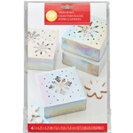 Wilton Iridescent Snowflake Treat Box, Pack of 4