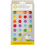 Wilton 710-2215 Mini Daisy Multi-Colored Icing Decorations, Pack of 32