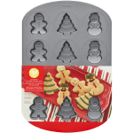 Wilton Non-Stick Christmas Cookie Pan, 12 Cavities