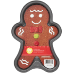 Wilton Non-Stick Christmas Gingerbread Man Cookie Pan, 11" x 8"