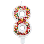 Wilton 'Number Eight' Sprinkle Candle