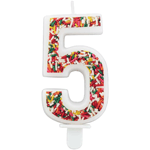 Wilton 'Number Five' Sprinkle Candle