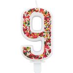 Wilton 'Number Nine' Sprinkle Candle