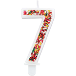 Wilton 'Number Seven' Sprinkle Candle
