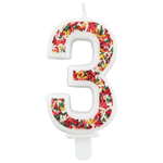 Wilton 'Number Three' Sprinkle Candle