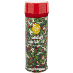 Wilton Santa Hat and Green Tree Sprinkle Mix, 3.8 oz.