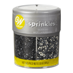 Wilton Silver and Black Sprinkle Mix, 3.8 oz.