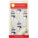 Wilton Snowman Royal Icing Decorations, Pack of 12