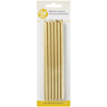 Wilton Tall Gold Birthday Candles - Pack of 12