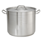 Winco 24 Quart Stainless Steel Stock Pot with Cover, Used Acceptable Condition