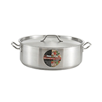 Winco 30 Quart Stainless Brazier with Cover SSLB-30, Used Great Condition