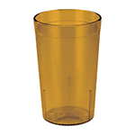 Winco Amber Pebbled Tumbler, 9-1/2 oz. - Pack of 12