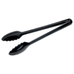 Winco Black Polycarbonate Serving Tongs, 12