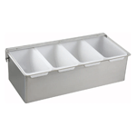 Winco CDP-4 Condiment Tray/Dispenser, S/S Base, 4 Compartment