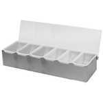 Winco CDP-6 Condiment Tray/Dispenser, S/S Base, 6 Compartment