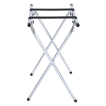 Winco Chrome Folding Tray Stand, 31" Tall