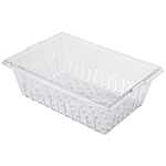 Winco Clear Polycarbonate Colander, 8" Deep