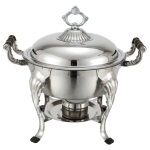 Winco Crown Stainless Steel Round Chafer, 6 Quart