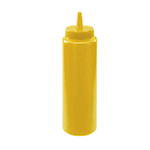 Winco Food Service Plastic Squeeze Bottle, Yellow - 8 oz