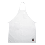 Winco BA-PWH Full Length 33"L x 26"W Bib Apron with (2) Pockets, 65/35 Poly-Cotton, White