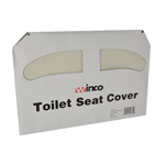 Winco Half-Fold Toilet Seat Cover Paper, Pack of 250 