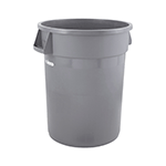 Winco Heavy Duty Round Gray Trash Can, 20 Gallon