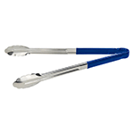 Winco Heavy Duty Utility Tongs with Blue Vinyl Sleeve, 16