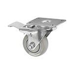 Winco IB-C3B 3" dia. Caster with Brake for IB-21 & IB-27, 100 lb. Capacity, Polyurethane, Swivel Plate